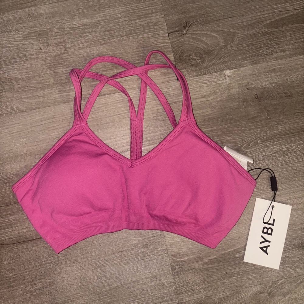 AYBL Strappy Fuchsia Sports Bra